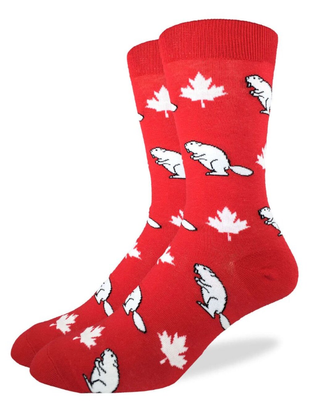 Men's Good Luck Sock Crew Socks | Canada Beaver Socks | NWT